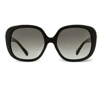 Sonnenbrille mit eckigem Gestell - Schwarz