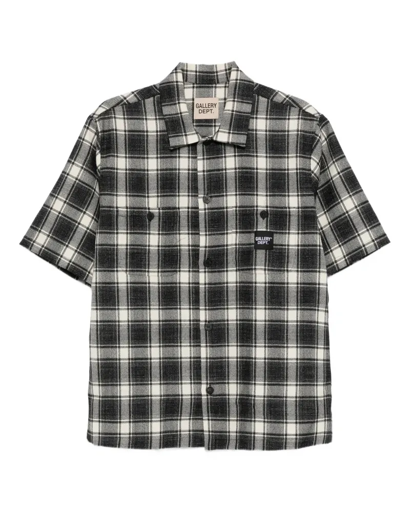 GALLERY DEPT. Playground short-sleeve plaid shirt - Schwarz Schwarz