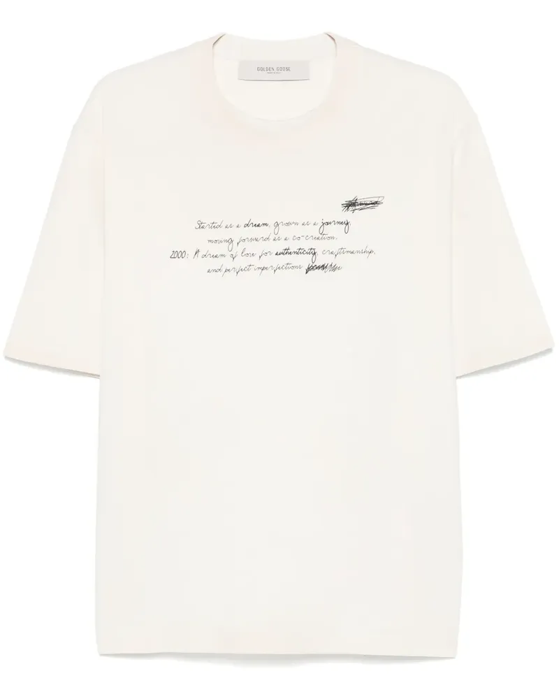 Golden Goose T-Shirt mit Jersey-Struktur - Weiß Weiß