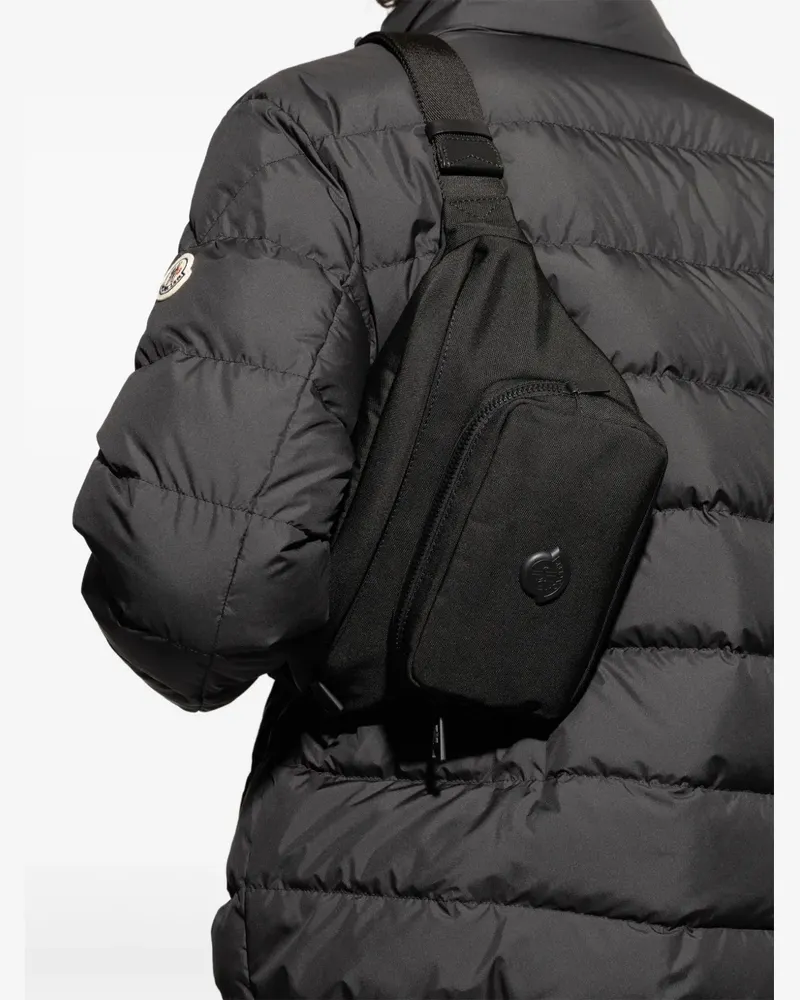 Moncler Gürteltasche mit Logo-Applikation - Schwarz Schwarz