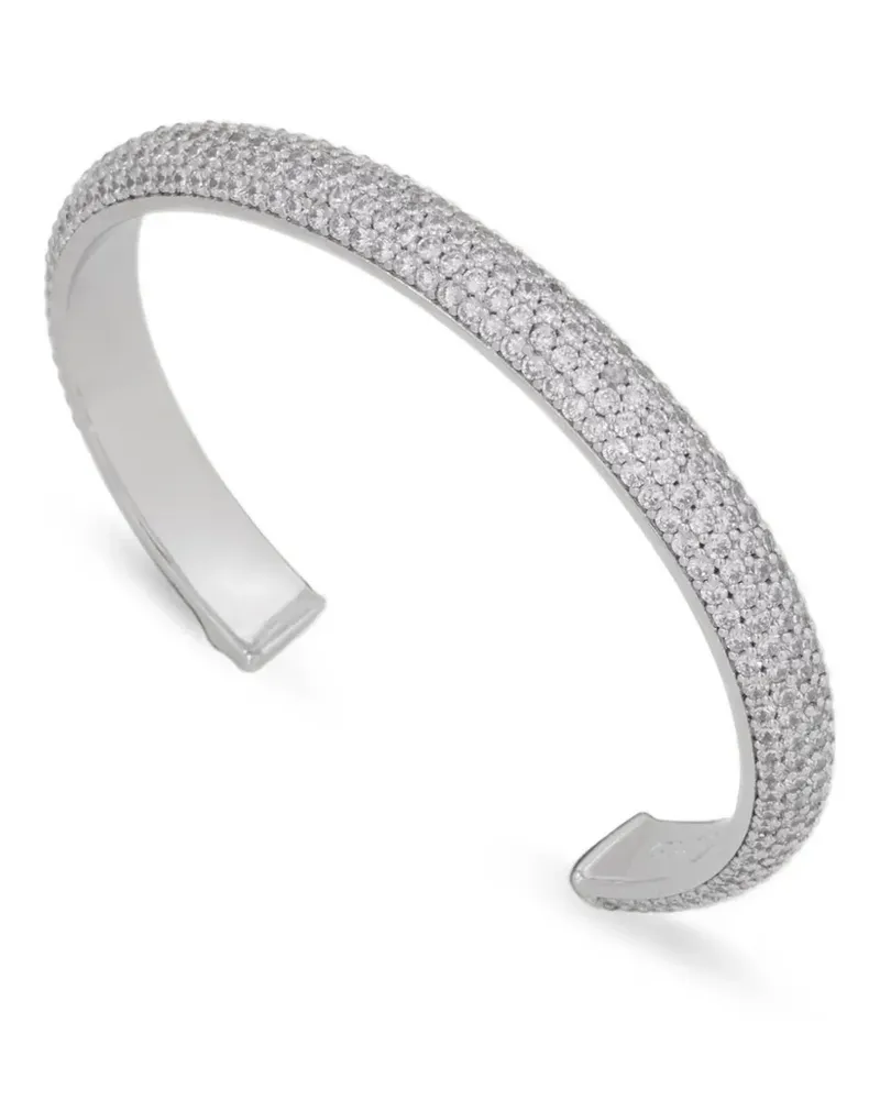Guess pavé-set crystal-embellished cuff bracelet - Silber Silber