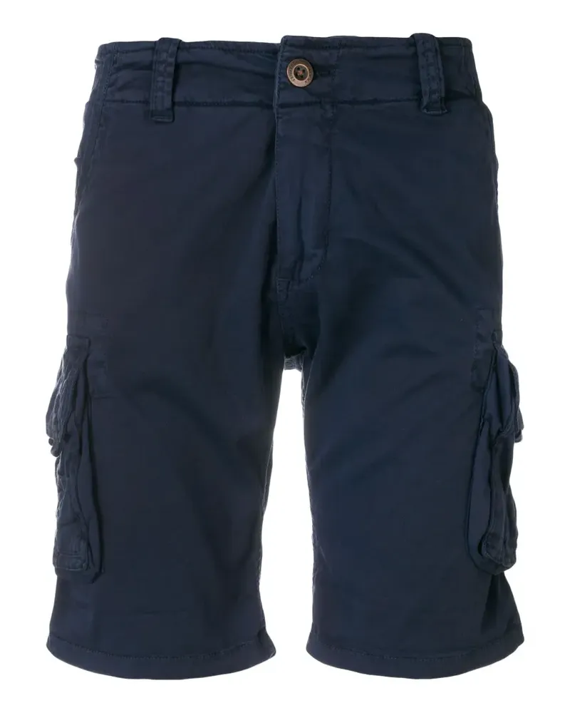Alpha Industries Cargo-Shorts mit Logo-Stickerei - Blau Blau