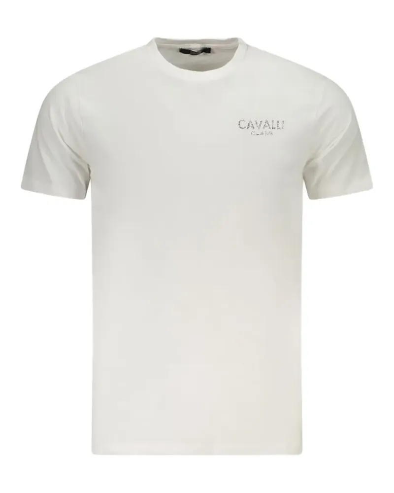 Roberto Cavalli logo-embroidered T-shirt - Nude Nude