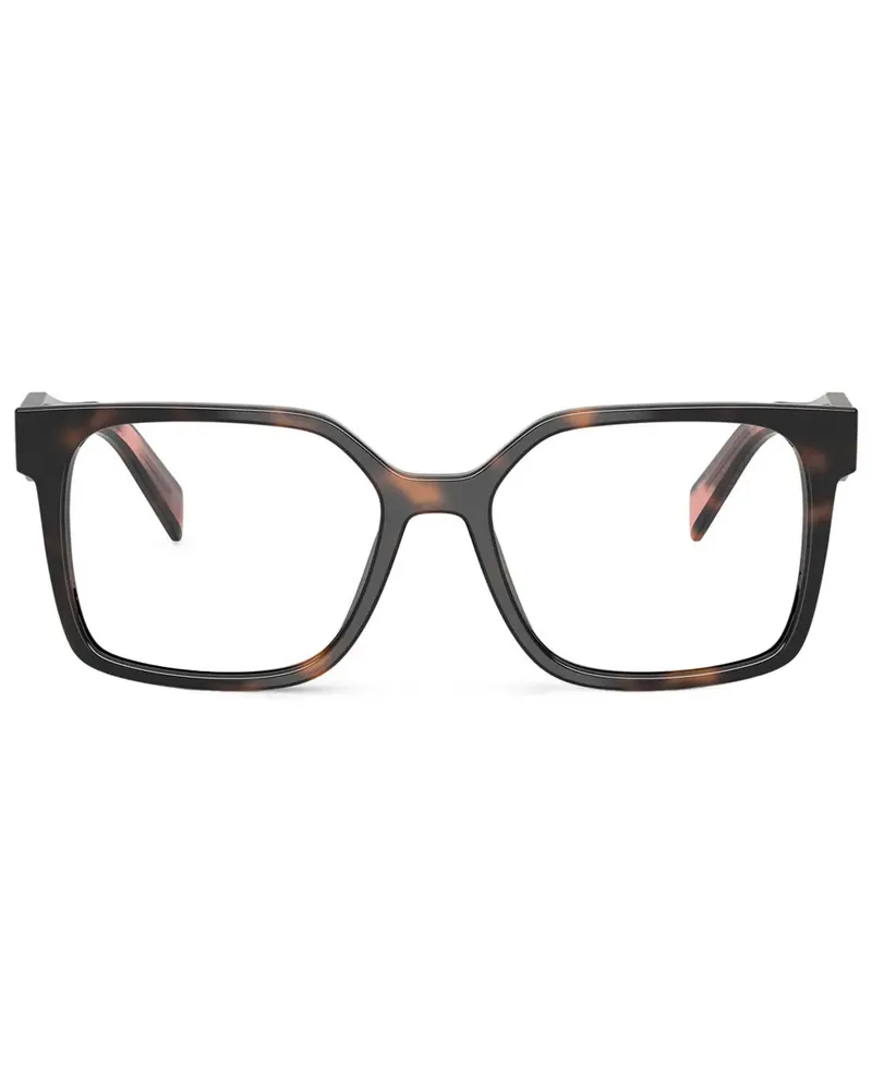 Prada Brille mit eckigem Gestell - Braun Braun