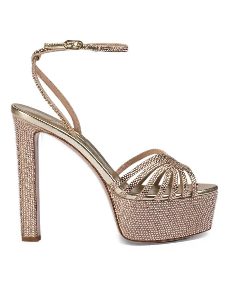 Le Silla Embrace crystal-embellished platform sandals - Nude Nude