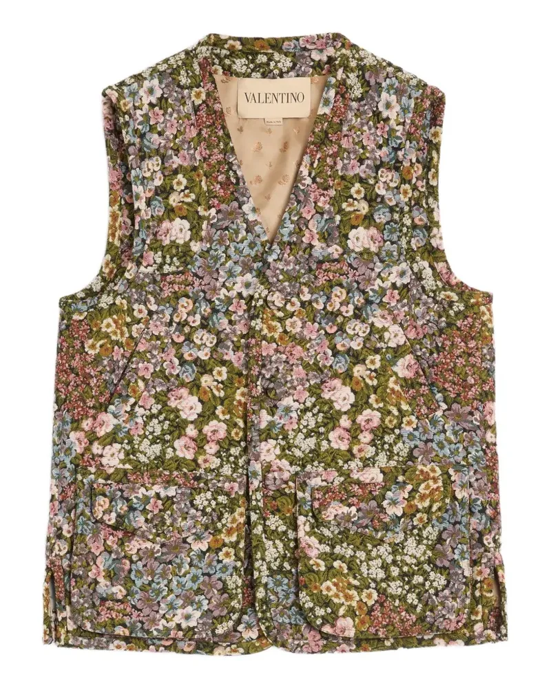 Valentino Garavani Gobelin waistcoat with jacquard Après L'Hiver pattern - Schwarz Schwarz