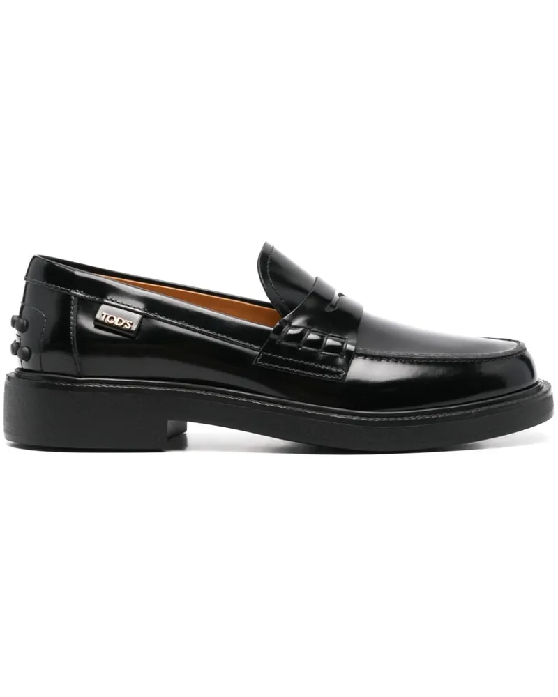 TOD'S Loafer mit Logo - Schwarz Schwarz