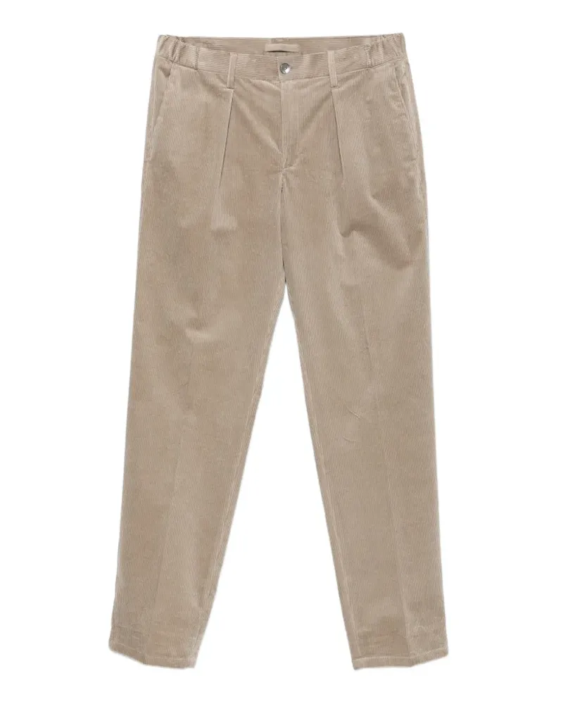 Profuomo Cordhose mit Falten - Nude Nude