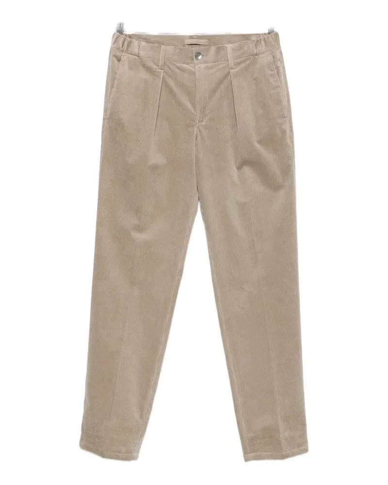 Profuomo Cordhose mit Falten - Nude Nude