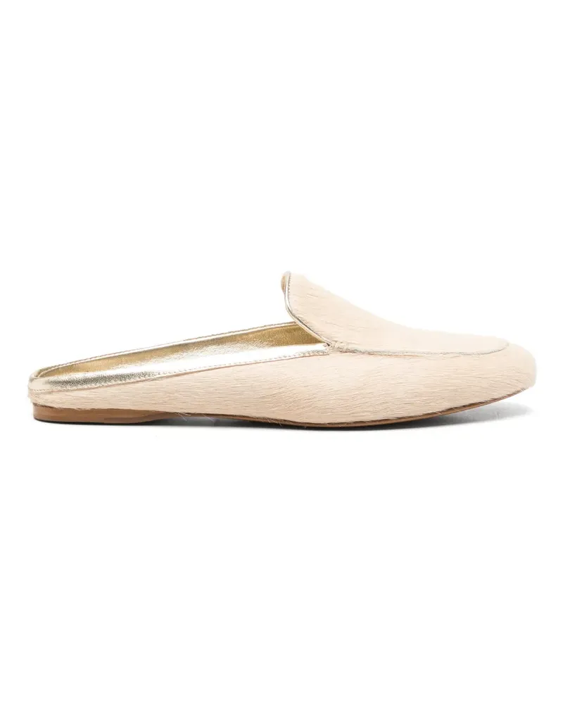 forte_forte Flache Mules mit mandelförmiger Kappe - Nude Nude