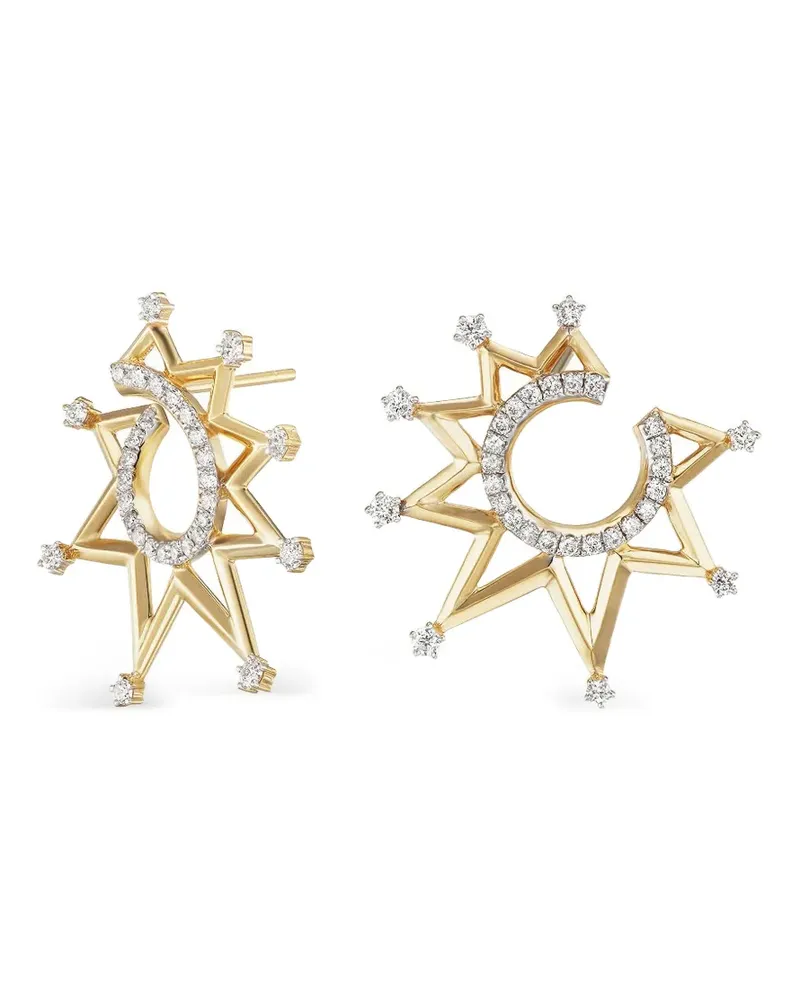 Sorellina Starburst Ohrringe mit Diamanten - Gold Gold