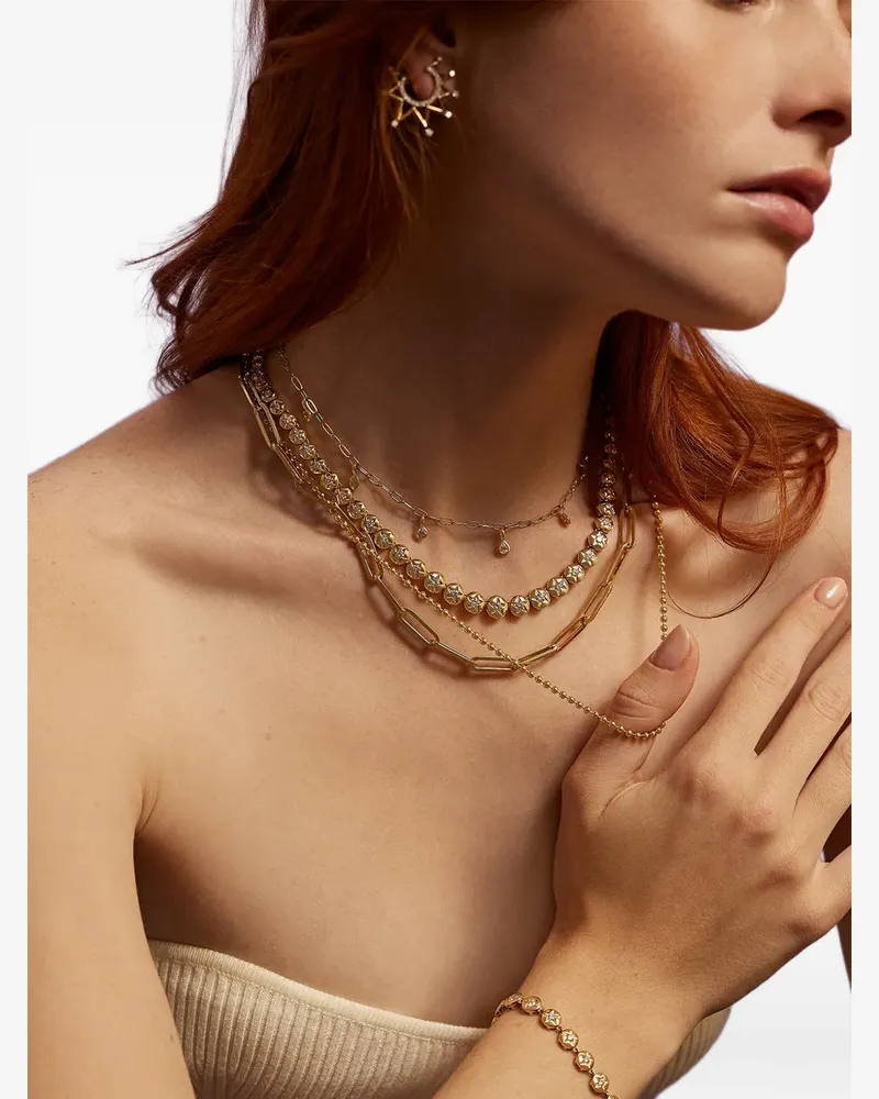 Sorellina diamond starburst crescent earrings - Gold Gold