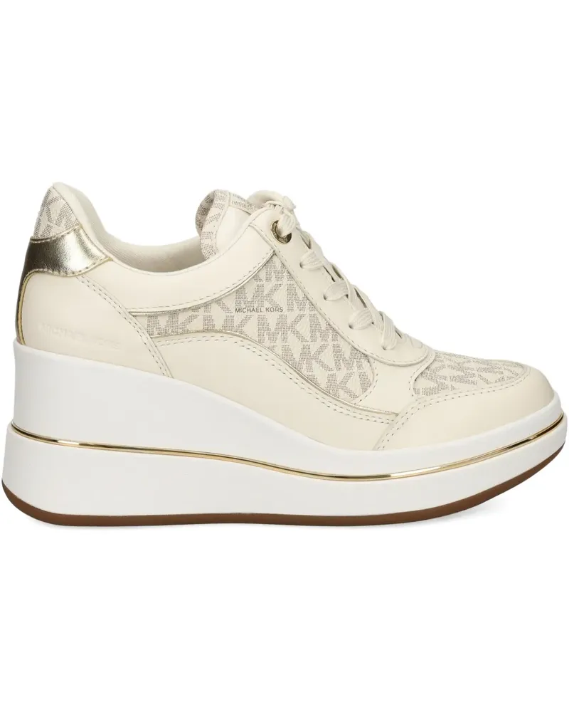 Michael Kors Sneakers mit Monogrammmuster - Weiß Weiß