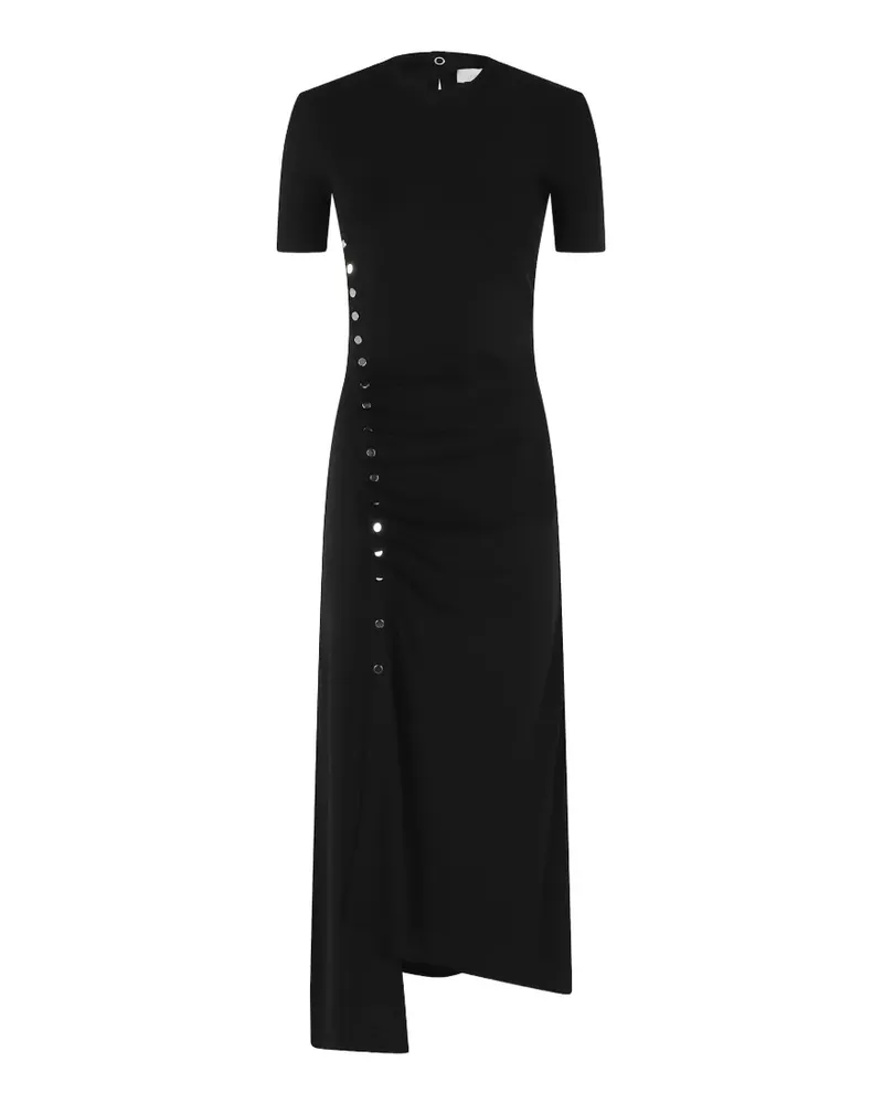 Paco Rabanne draped asymmetric maxi dress - Schwarz Schwarz