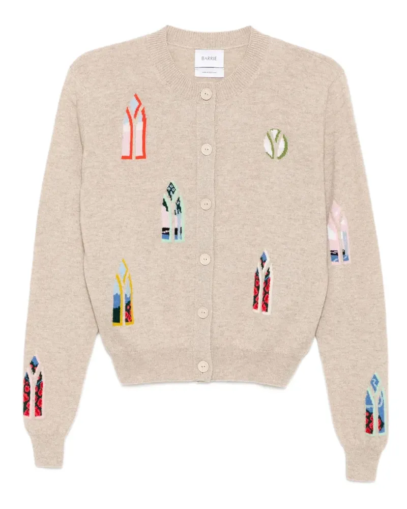 Barrie Window Landscape Cardigan - Nude Nude