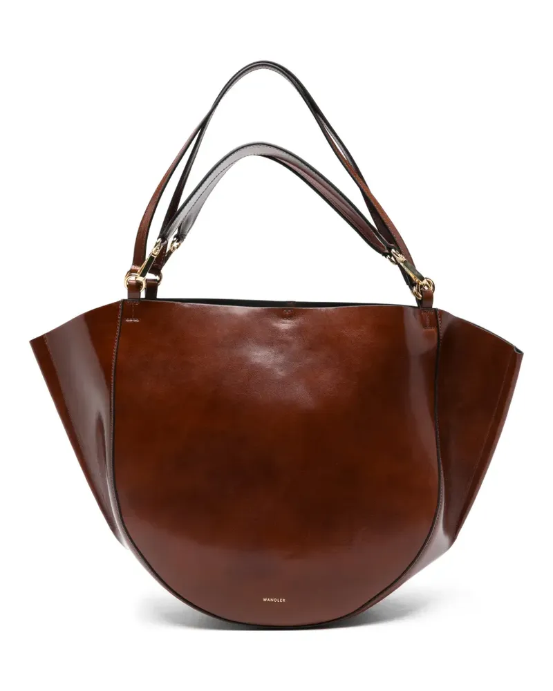 WANDLER large Hortensia tote bag - Braun Braun