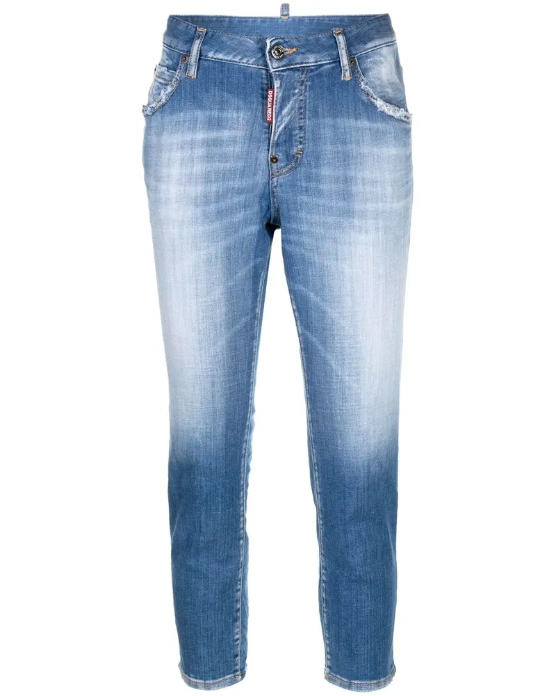 Dsquared2 Tief sitzende Cropped-Jeans - Blau Blau