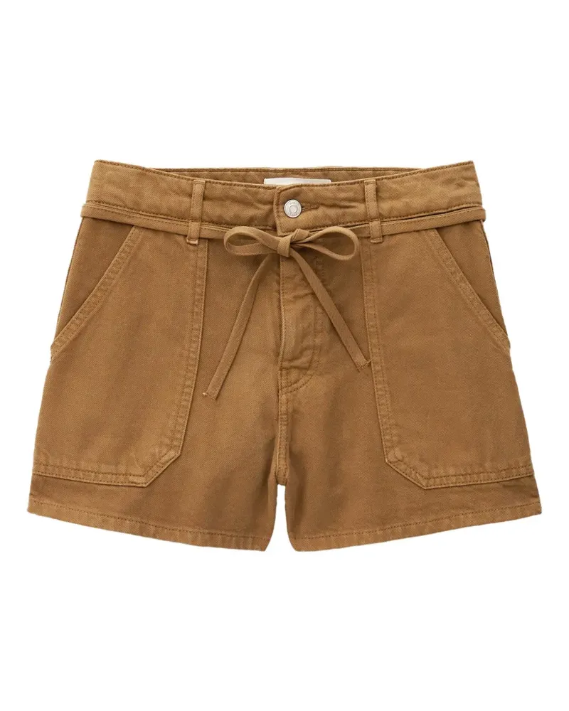 ba&sh Catia tie-waist patch-pocket shorts - Nude Nude