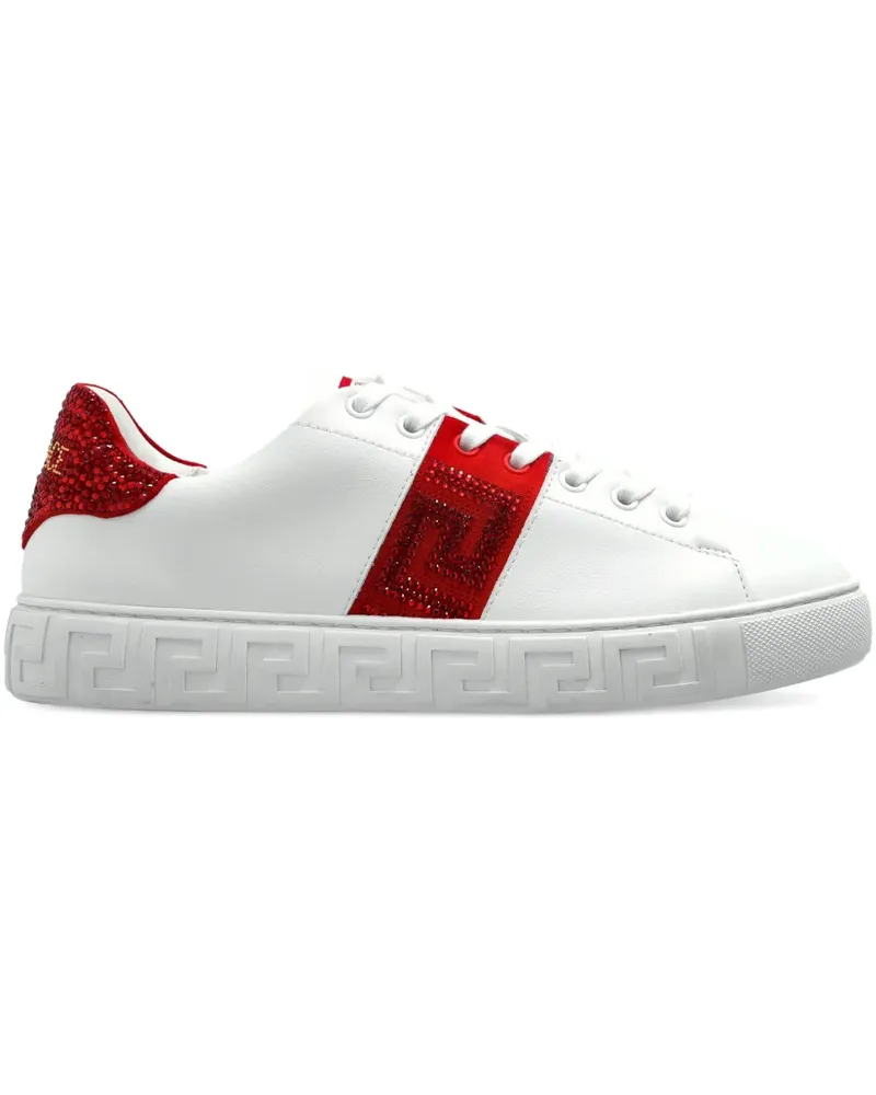 Versace Sneakers mit Greca-Detail - Weiß Weiß
