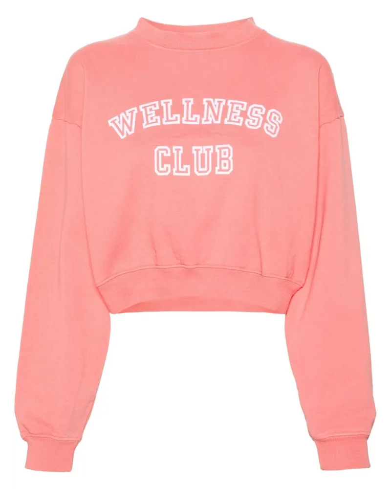 SPORTY & RICH Wellness Club Cropped-Sweatshirt Rosa