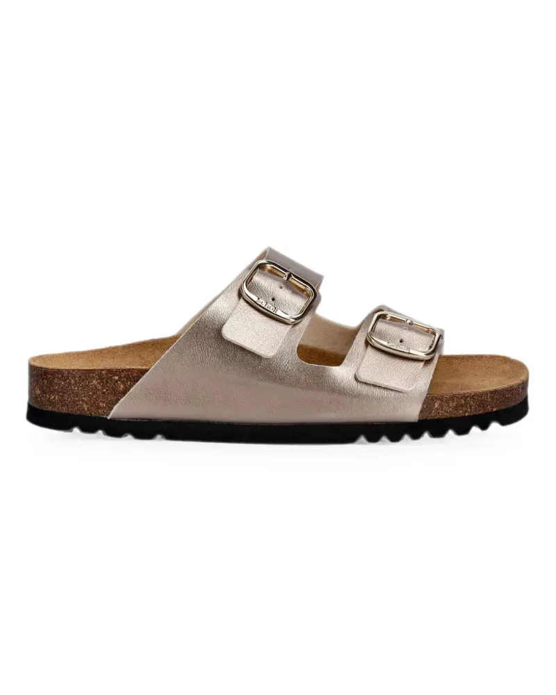 Scholl Josephine buckle-fastening metallic sandals - Nude Nude