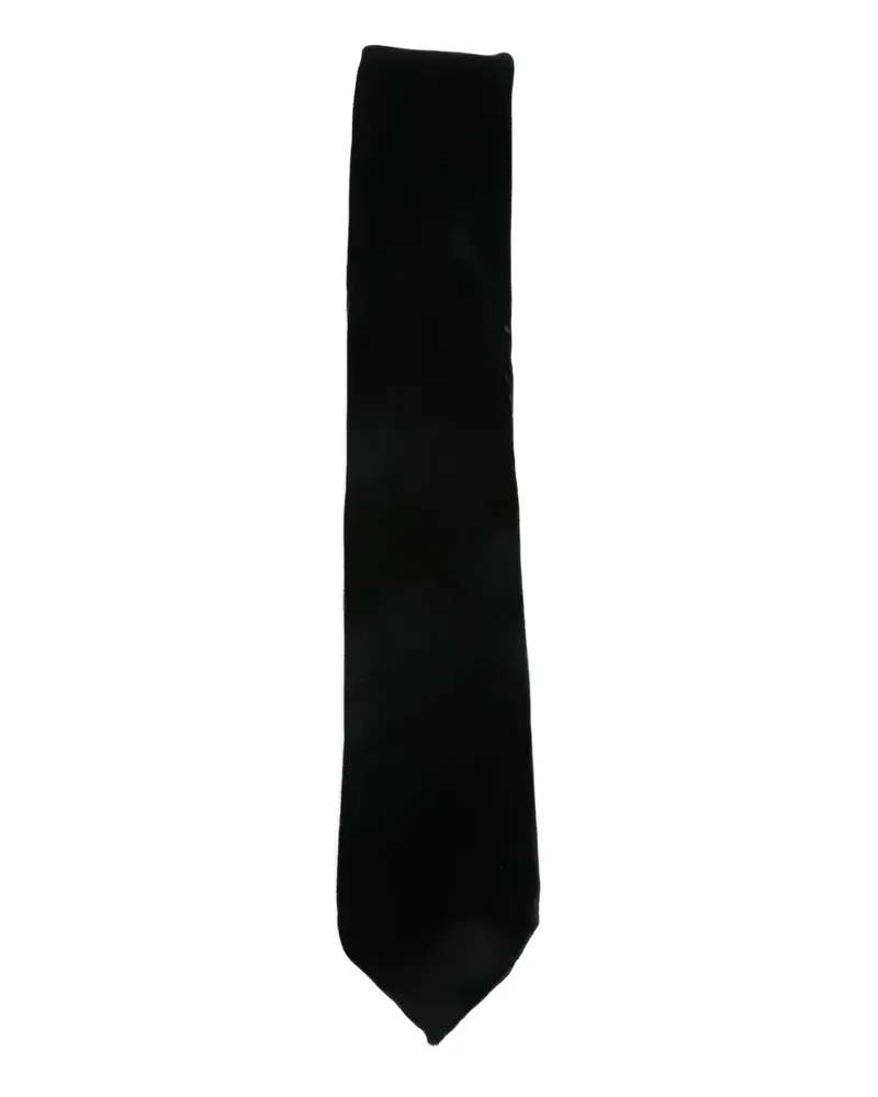 Emporio Armani velvet tie - Schwarz Schwarz