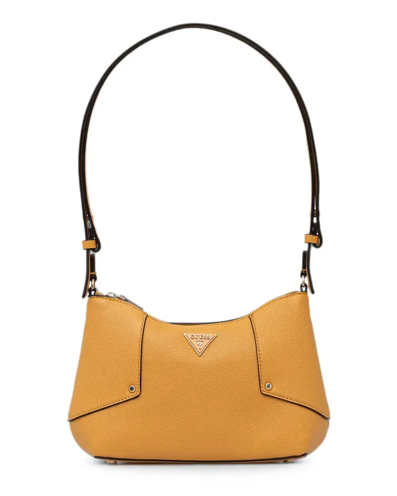 Guess Darcy logo-plaque pebbled-effect shoulder bag - Gelb Gelb