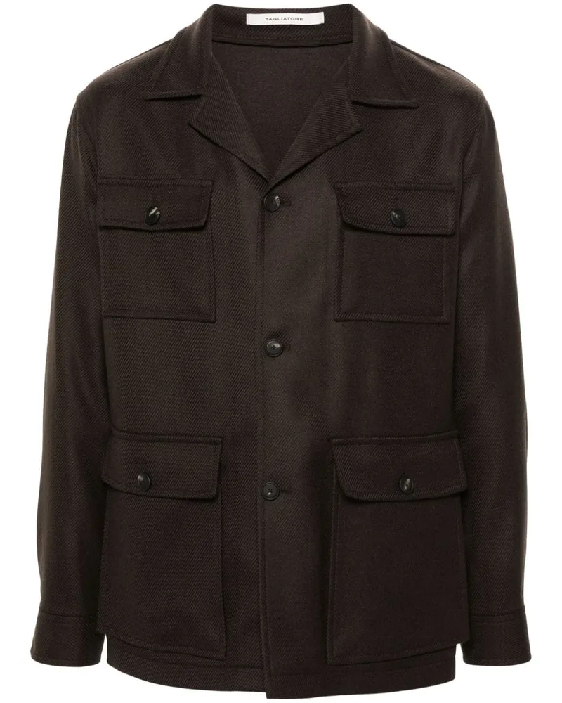 Tagliatore Tempest Hemdjacke mit Knopfleiste - Braun Braun