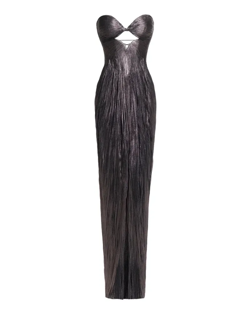 Maria Lucia Hohan Stephanie cut-out pleated maxi dress - Braun Braun
