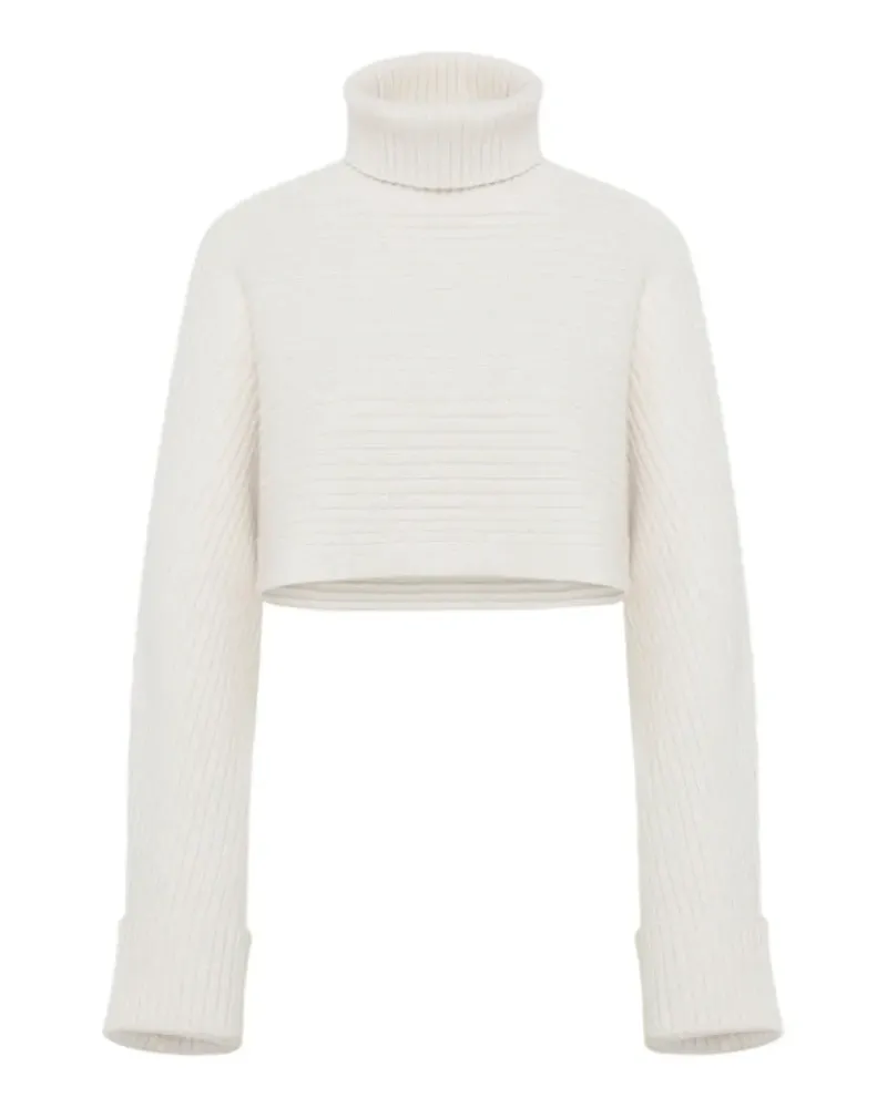 Le Kasha 1918 ribbed-knit cropped sweater - Nude Nude