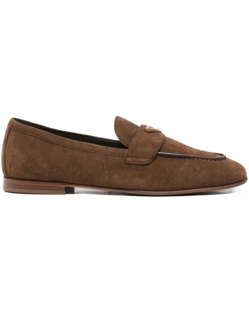 Prada Loafer aus Wildleder - Braun Braun