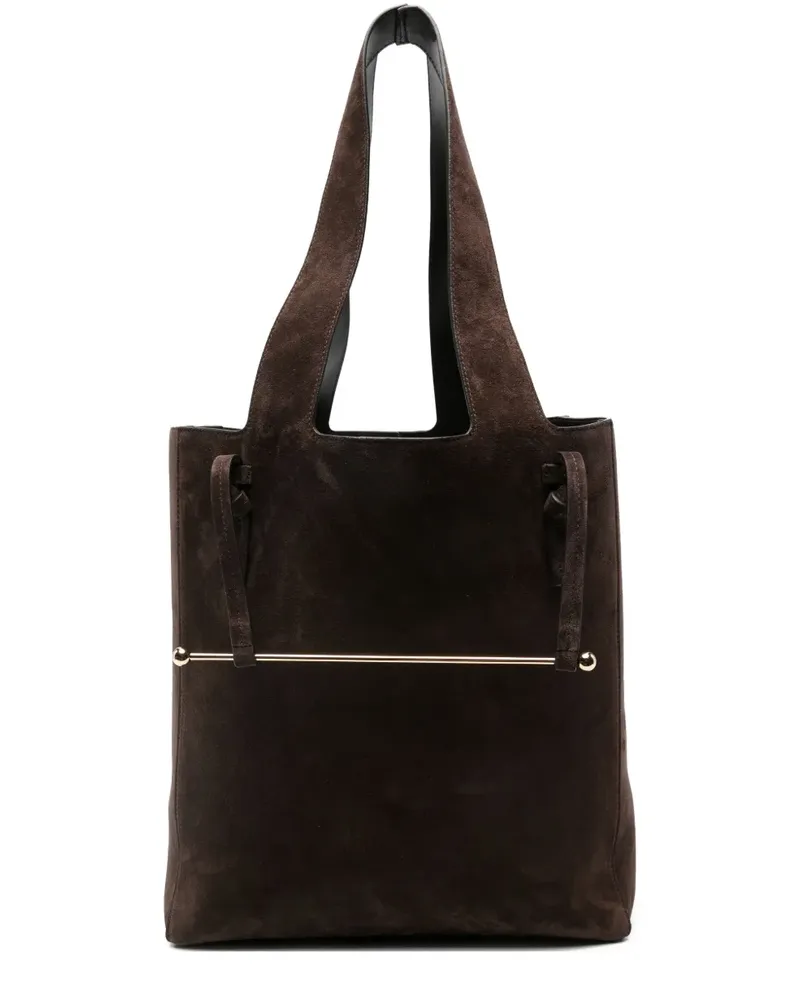 Strathberry Schultertasche aus Wildleder - Braun Braun