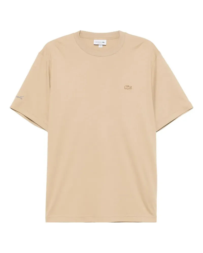 Lacoste T-Shirt mit Stickerei - Nude Nude