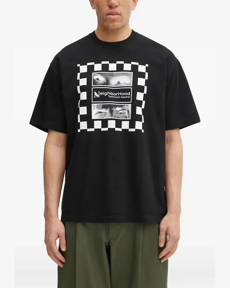 Neighborhood graphic-print T-shirt - Schwarz Schwarz