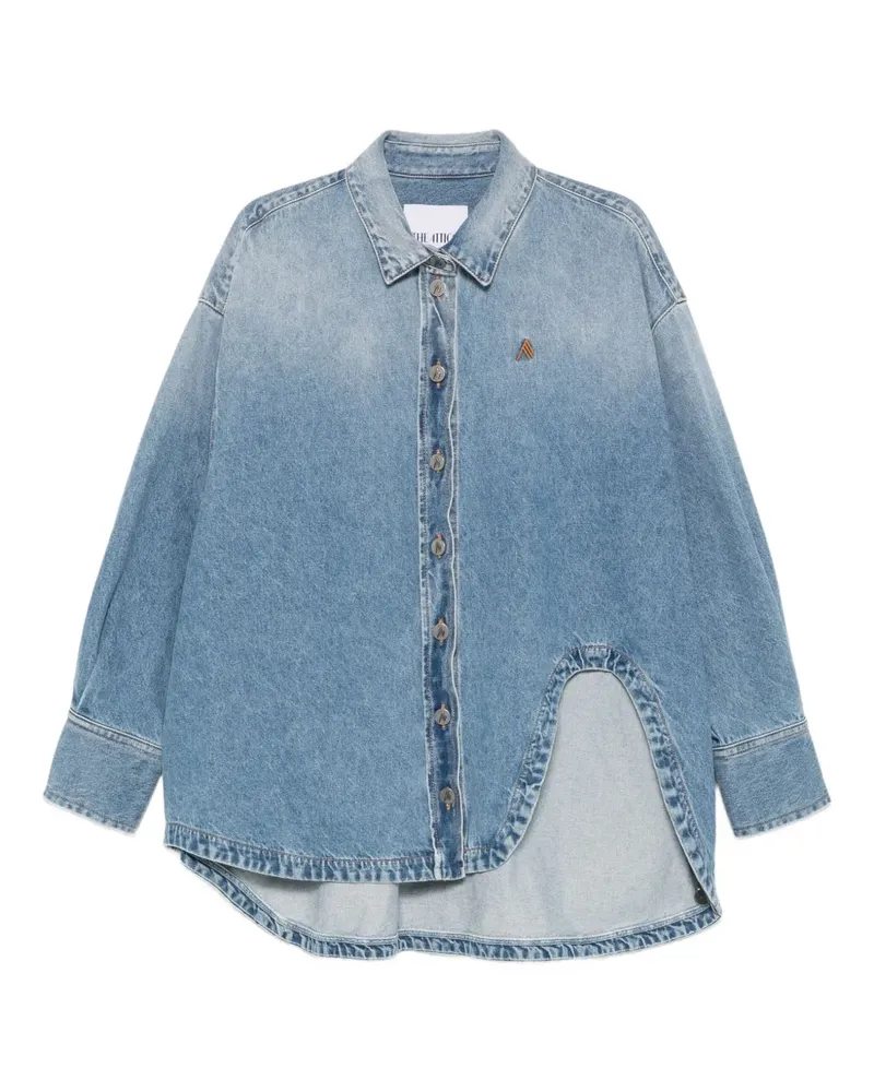ATTICO logo-embroidered denim shirt - Blau Blau