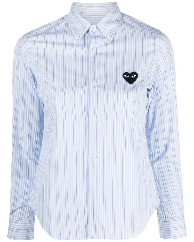 Comme des Garçons Gestreiftes Hemd - Blau Blau