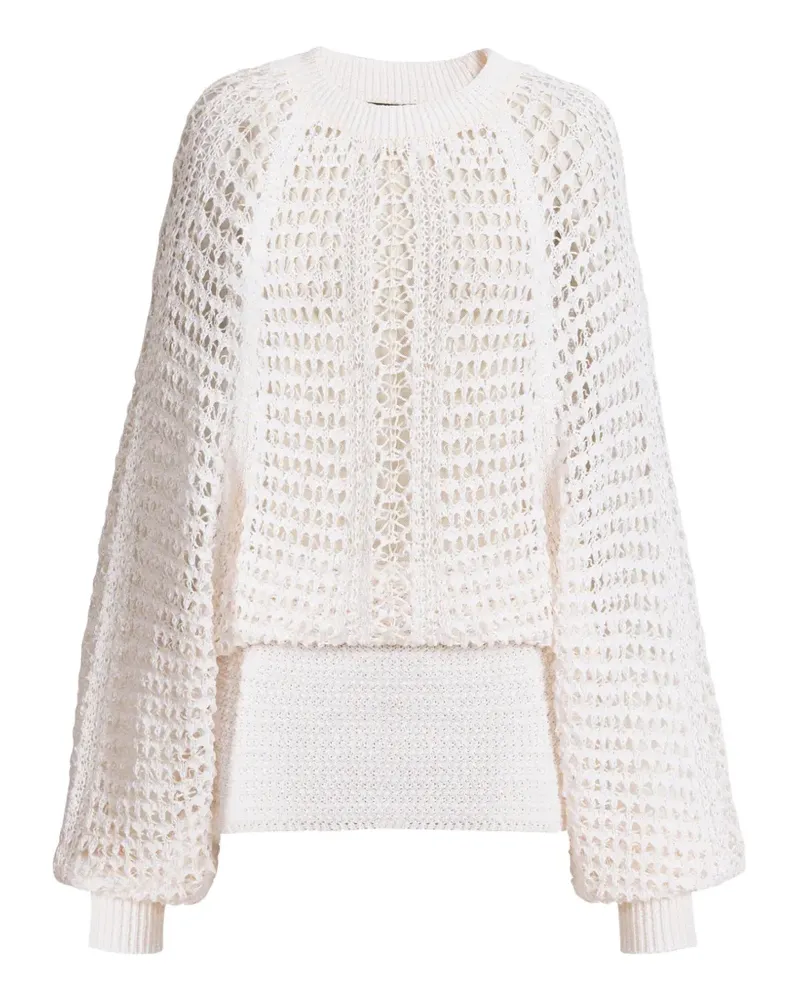 Balmain short crochet lace dress - Nude Nude