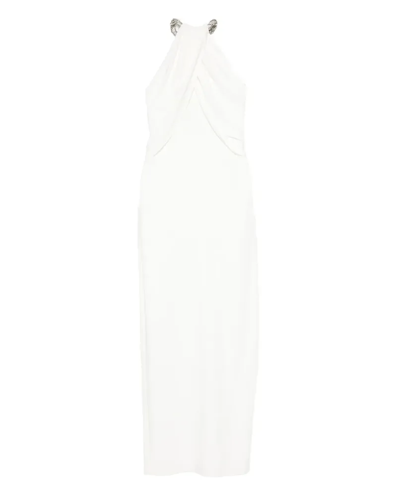 Amen Neckholder-Kleid mit Kristallen - Weiß Weiß