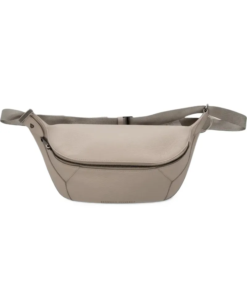 Brunello Cucinelli grained-leather belt bag - Nude Nude
