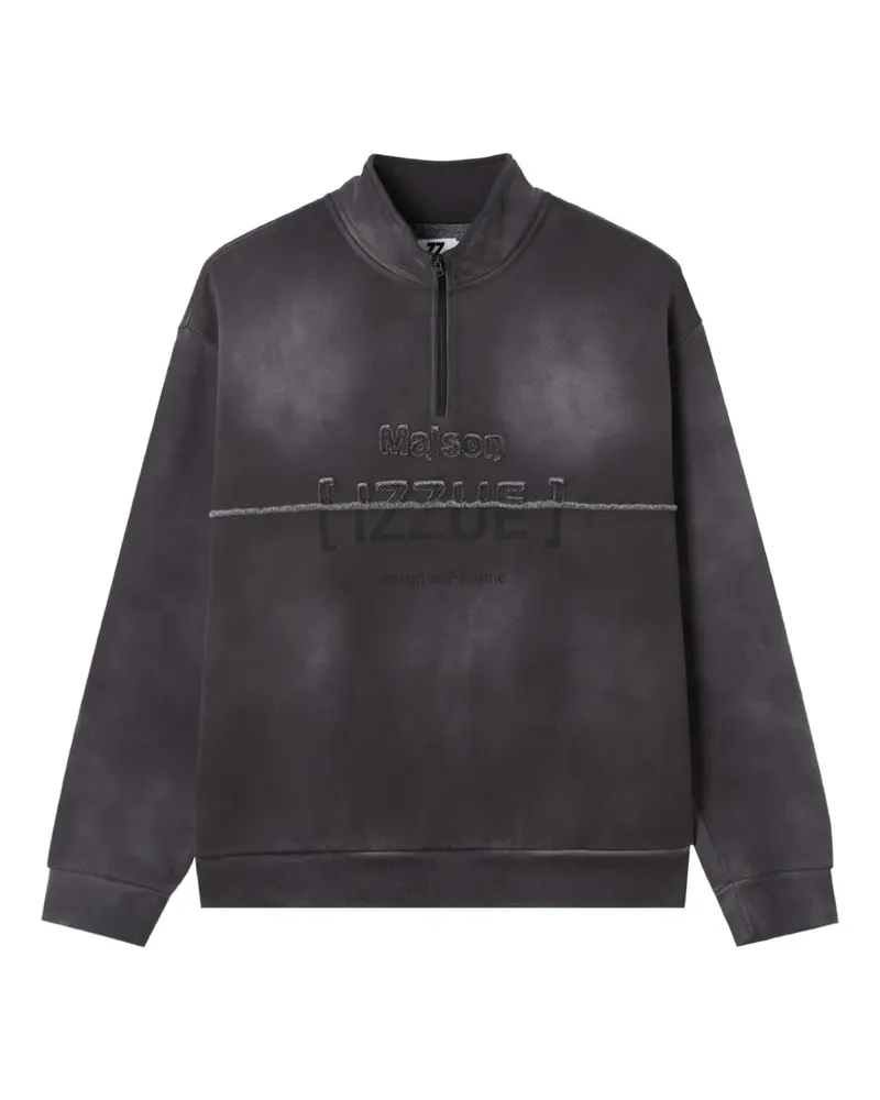 Izzue Ausgeblichener Pullover - Schwarz Schwarz