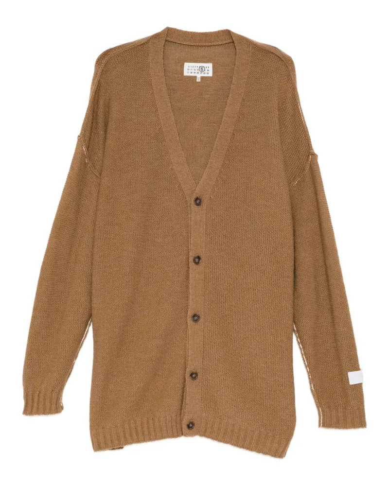 Maison Margiela Cardigan mit V-Ausschnitt - Braun Braun