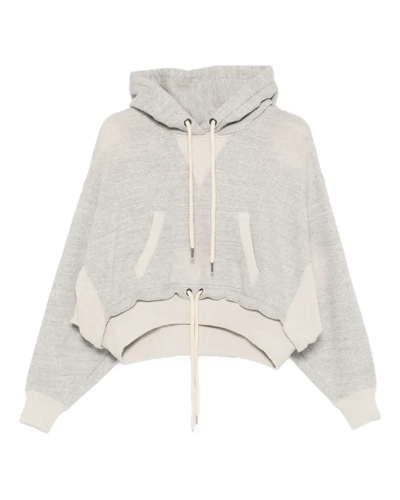 R13 cinched-hem hoodie - Grau Grau