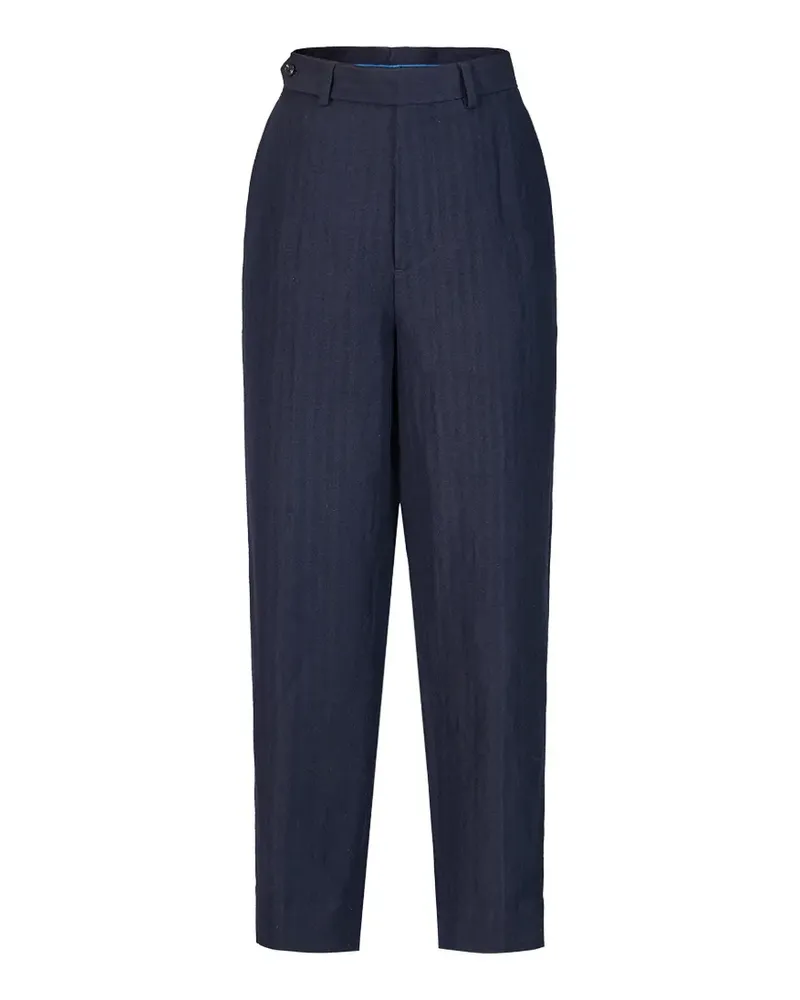 Shanghai Tang dragon-embroidered trousers - Blau Blau