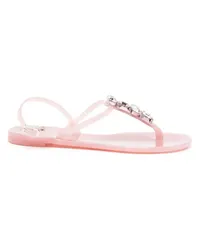 Casadei Flip-Flops mit Kristallen Rosa