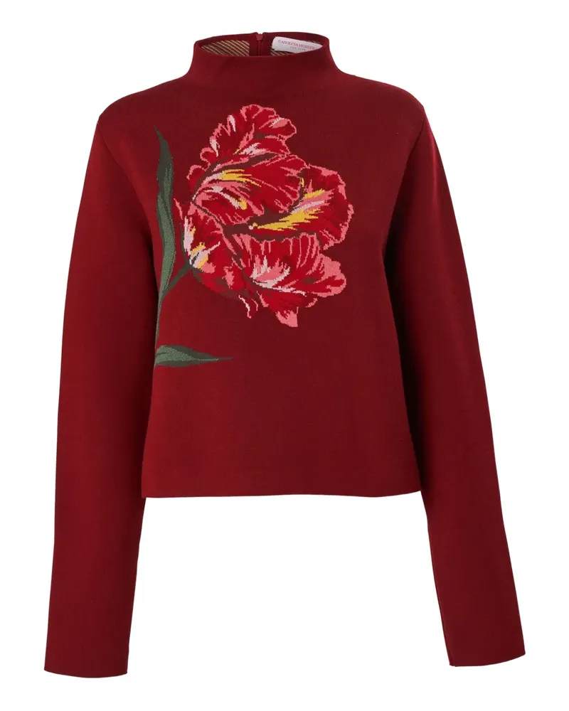 Carolina Herrera New York Gestrickte Cropped-Hose - Rot Rot