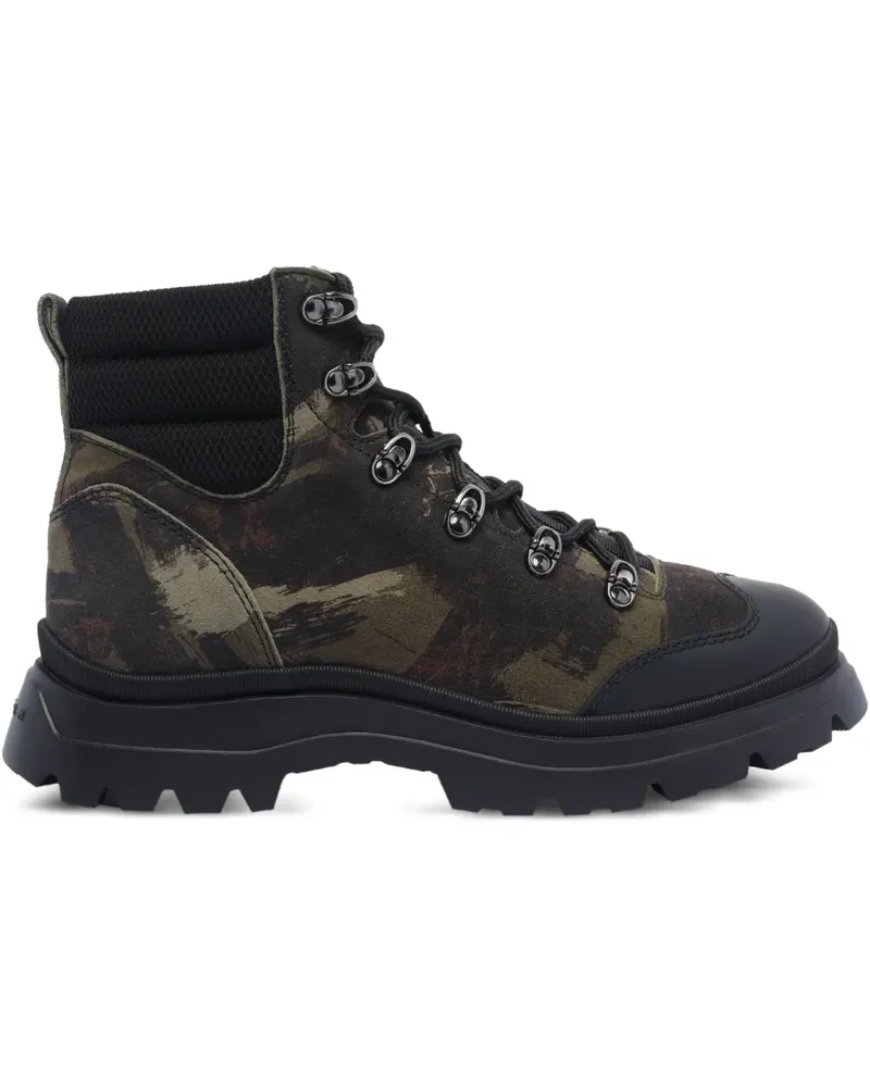 Hogan Hiking-Boots aus Leder - Grün Grün