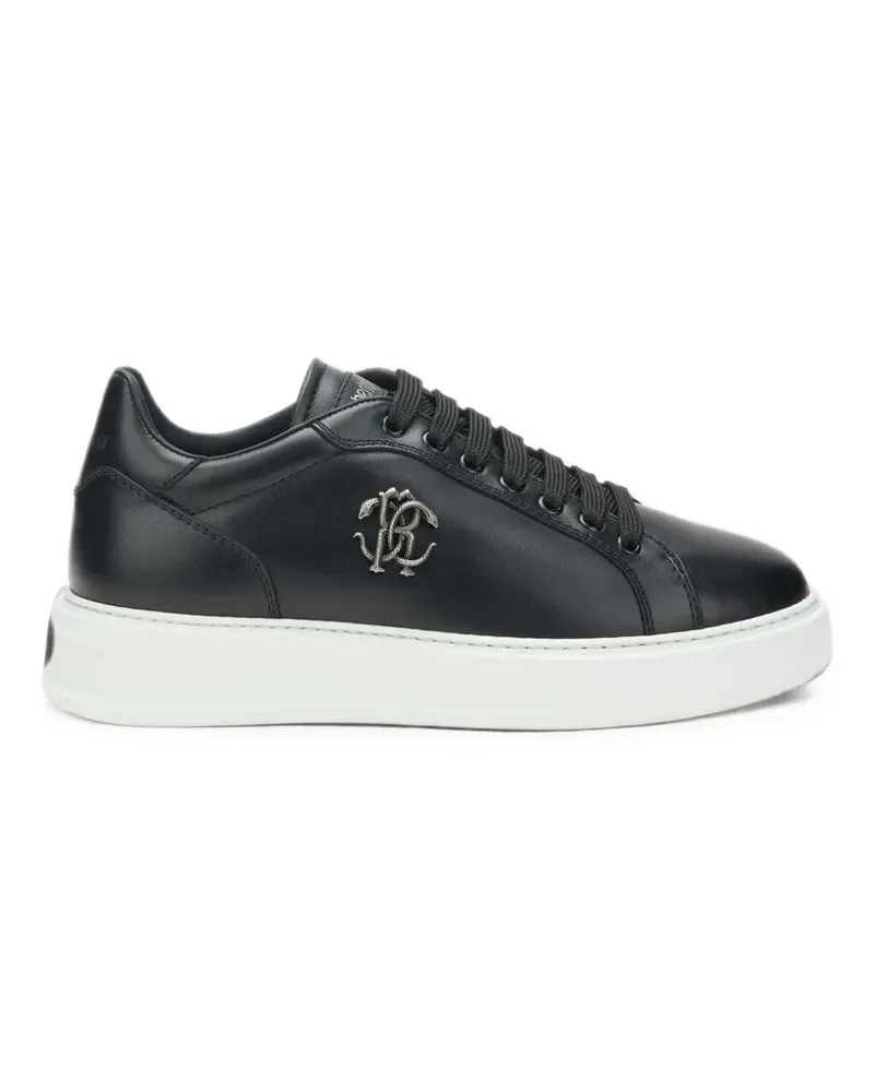 Roberto Cavalli Sneakers mit Logo-Schild - Schwarz Schwarz