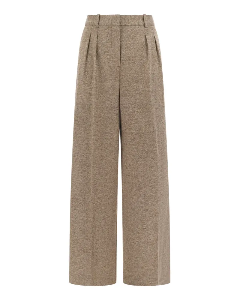 CIRCOLO 1901 Bundfaltenhose mit Zickzackmuster - Braun Braun