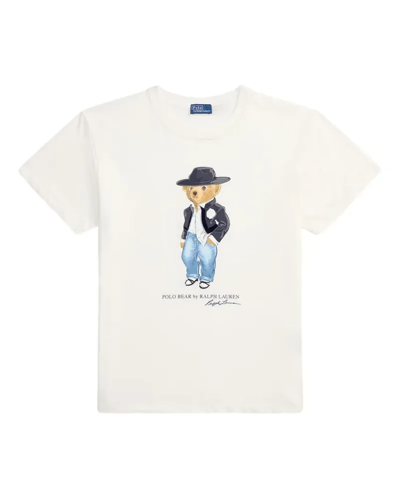 Ralph Lauren T-Shirt mit Polo Bear - Weiß Weiß
