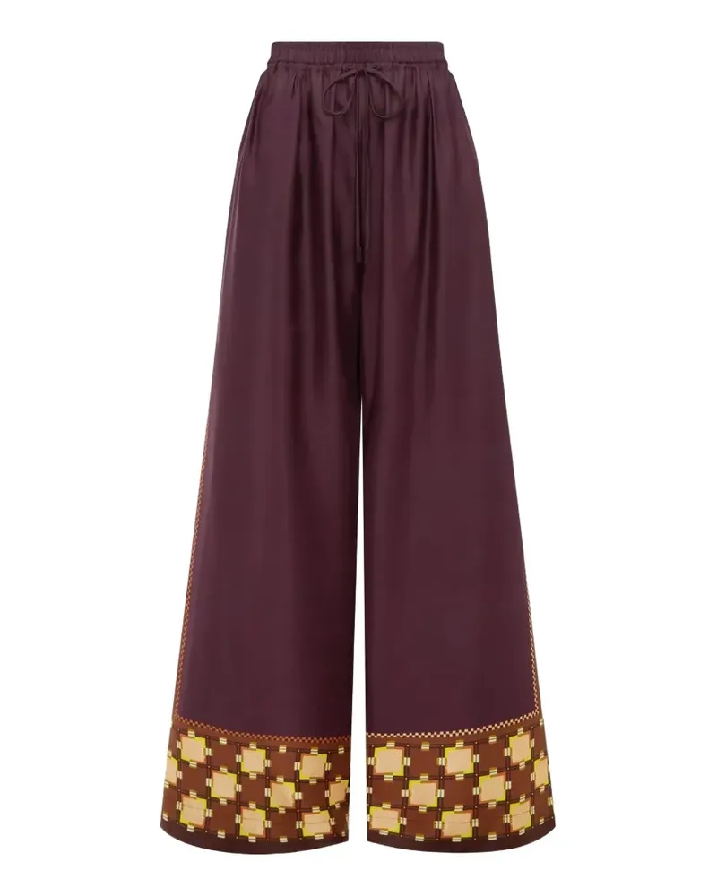 ALEMAIS Wilson drawstring patterned trousers - Rot Rot